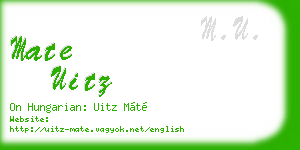 mate uitz business card