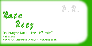 mate uitz business card